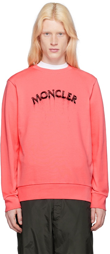 Photo: Moncler Pink Printed Sweatshirt