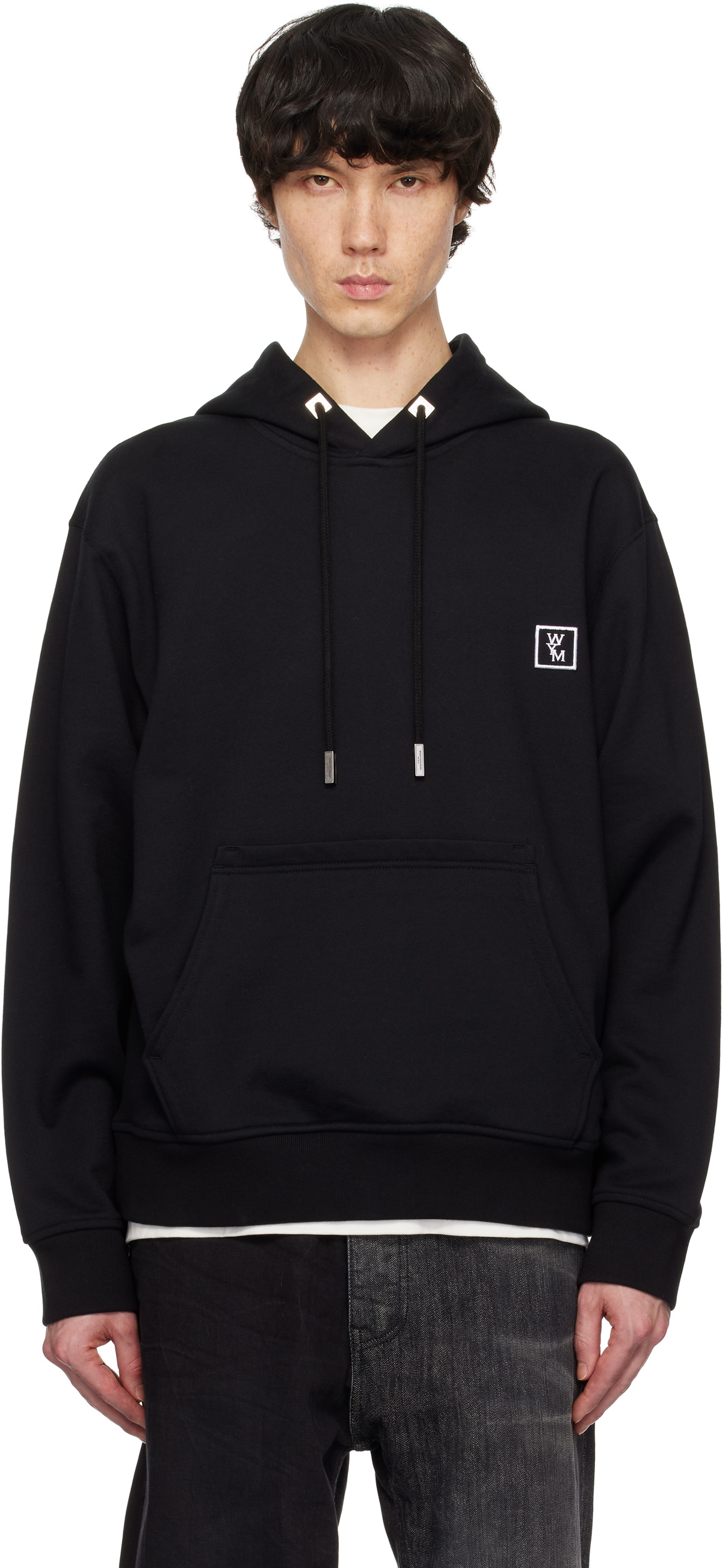 WOOYOUNGMI Black Swaying Flower Hoodie Wooyoungmi
