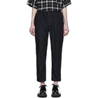 Comme des Garcons Homme Deux Black Taffeta Elastic Waist Trousers