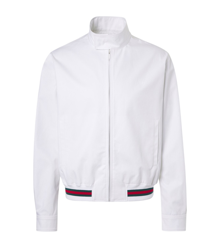 Photo: Gucci Web Stripe cotton twill jacket