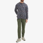 Folk Men's Mixed Yarn Crew Knit in Ink Mix