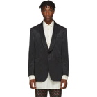 Gucci Black Moire Blazer