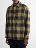 A.P.C. - Malaury Checked Wool-Blend Flannel Shirt - Green