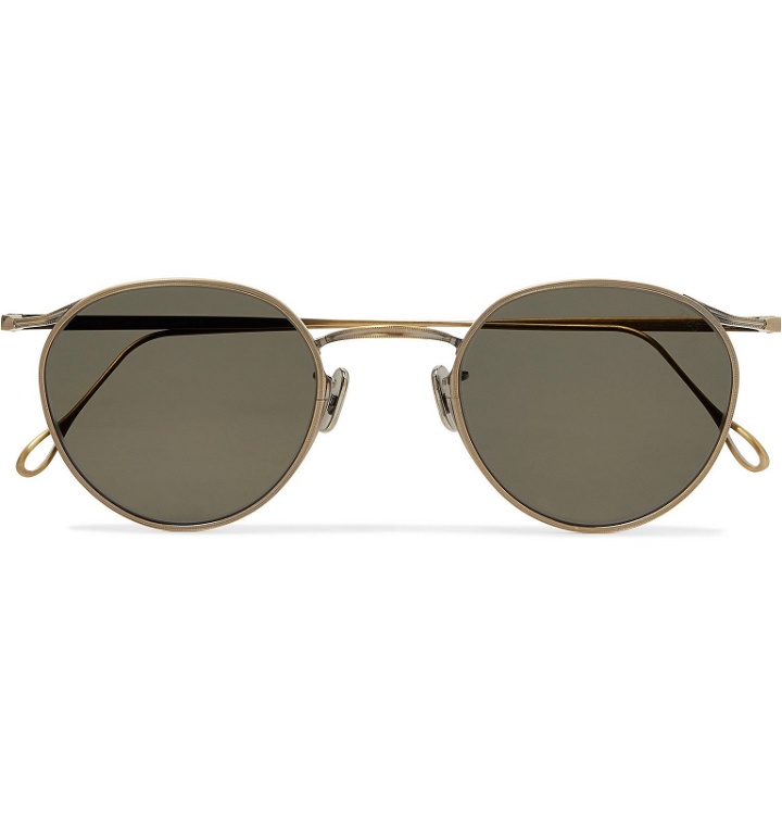 Photo: Eyevan 7285 - Round-Frame Gold-Tone Titanium Sunglasses - Silver