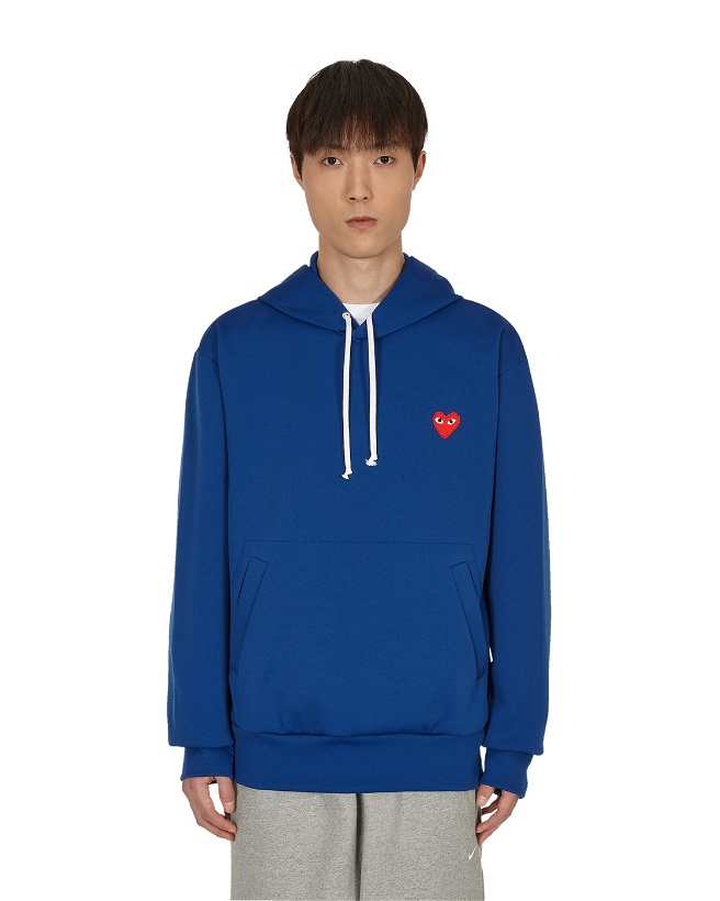 Photo: Comme Des Garcons Play Heart Patch Hooded Sweatshirt