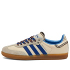 Adidas X Wales Bonner Samba Sneakers in Cream/Blue