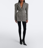 Magda Butrym Herringbone wool-blend blazer dress