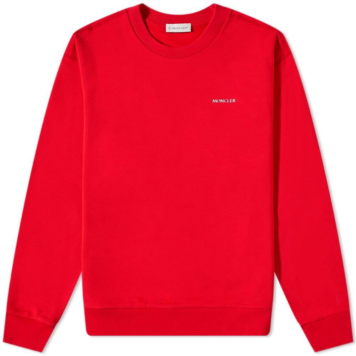 Photo: Moncler Men's Logo Crew Sweat in Red