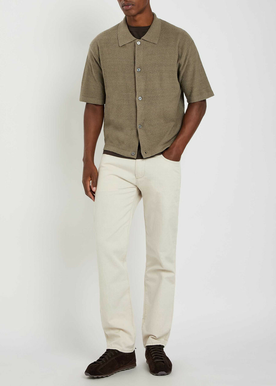 Citizens OF Humanity Elijah Straight-leg Cotton-blend Trousers Beige