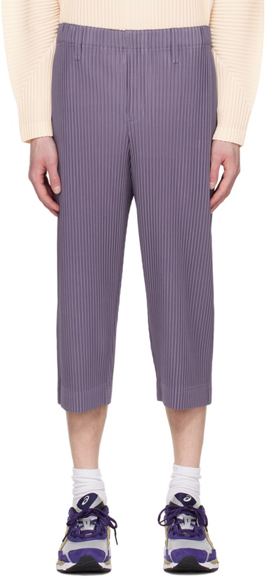 Photo: HOMME PLISSÉ ISSEY MIYAKE Purple Tailored Pleats 1 Trousers