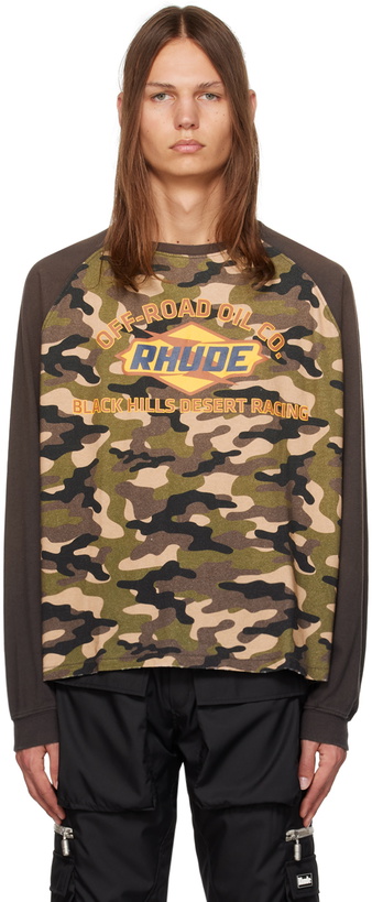 Photo: Rhude Black 'Hills' Long Sleeve T-Shirt