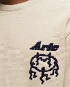 Arte Antwerp Chest Pixel Dancer Sweater Beige - Mens - Pullovers