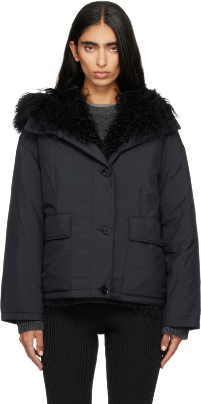 Photo: Yves Salomon Black Short Down Jacket
