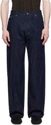 Dolce&Gabbana Navy Pinched Seam Jeans