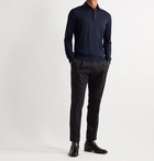 Brioni - Slim-Fit Cashmere and Silk-Blend Polo Shirt - Blue