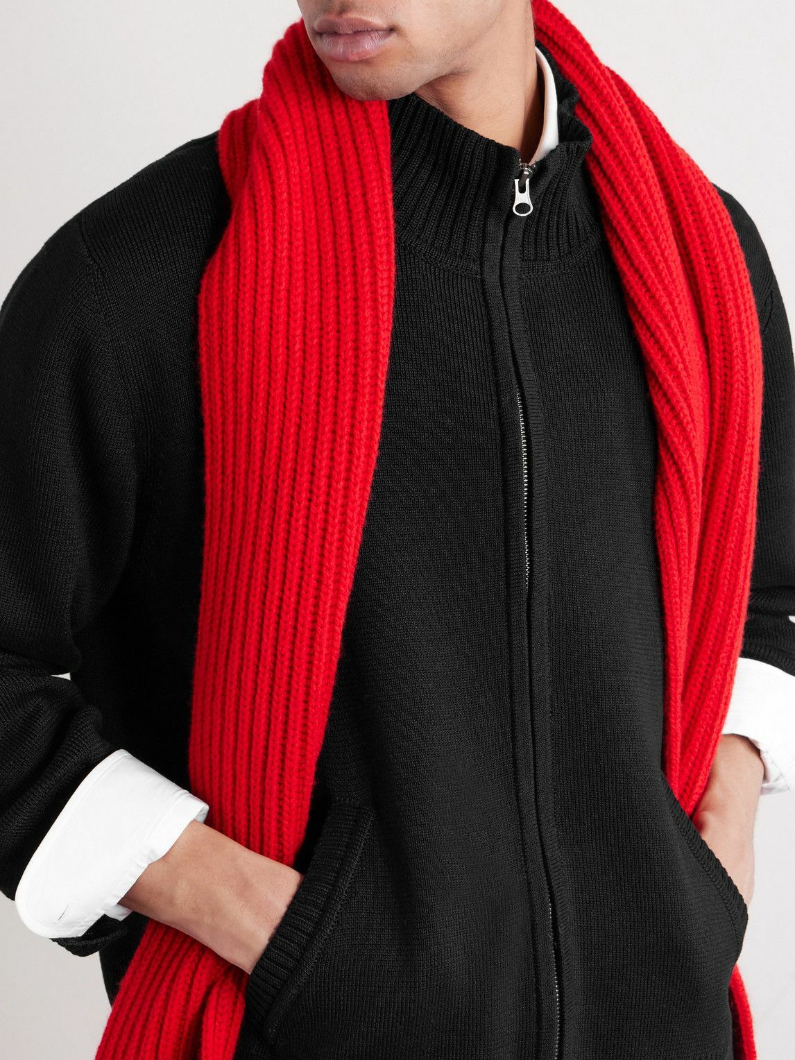 Corridor - Organic Cotton Zip-Up Cardigan - Black