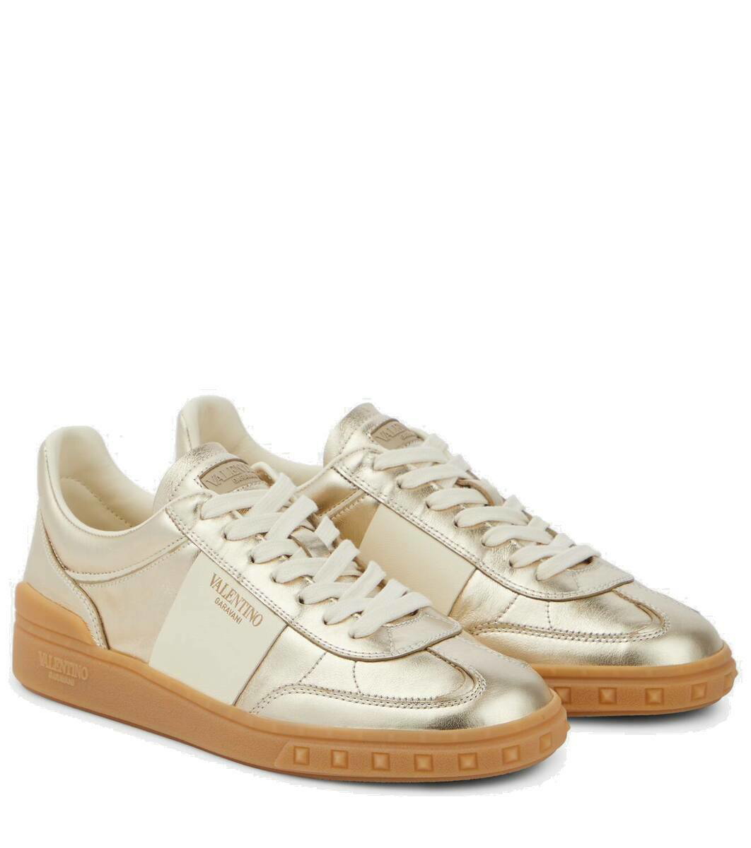 Valentino Garavani Upvillage metallic leather sneakers