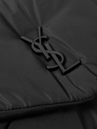 SAINT LAURENT - Cassandre Logo-Appliquéd Padded Shell Pouch