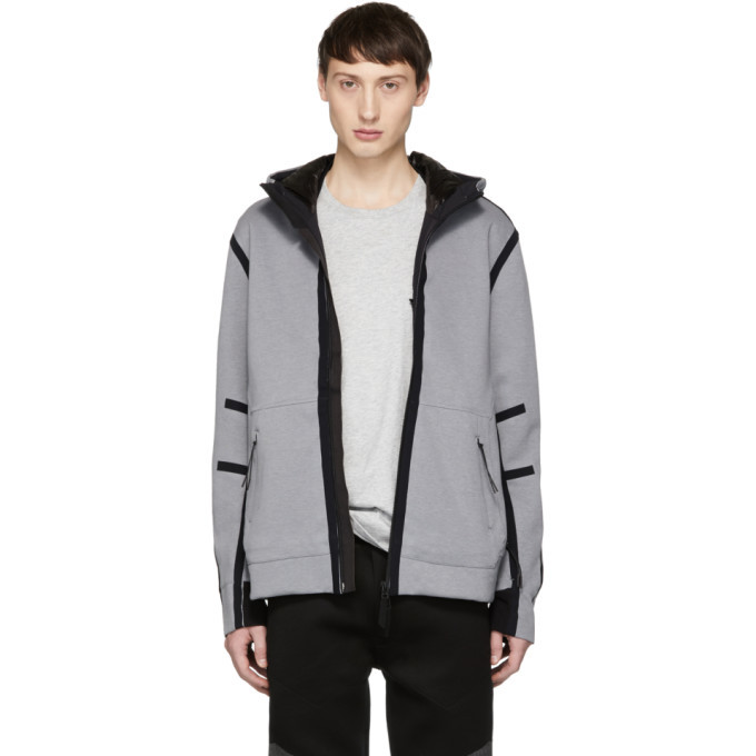 ISAORA Silver Circuit Hooded Zip Jacket