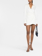 GAUGE81 White Puno Wrap Mini Dress