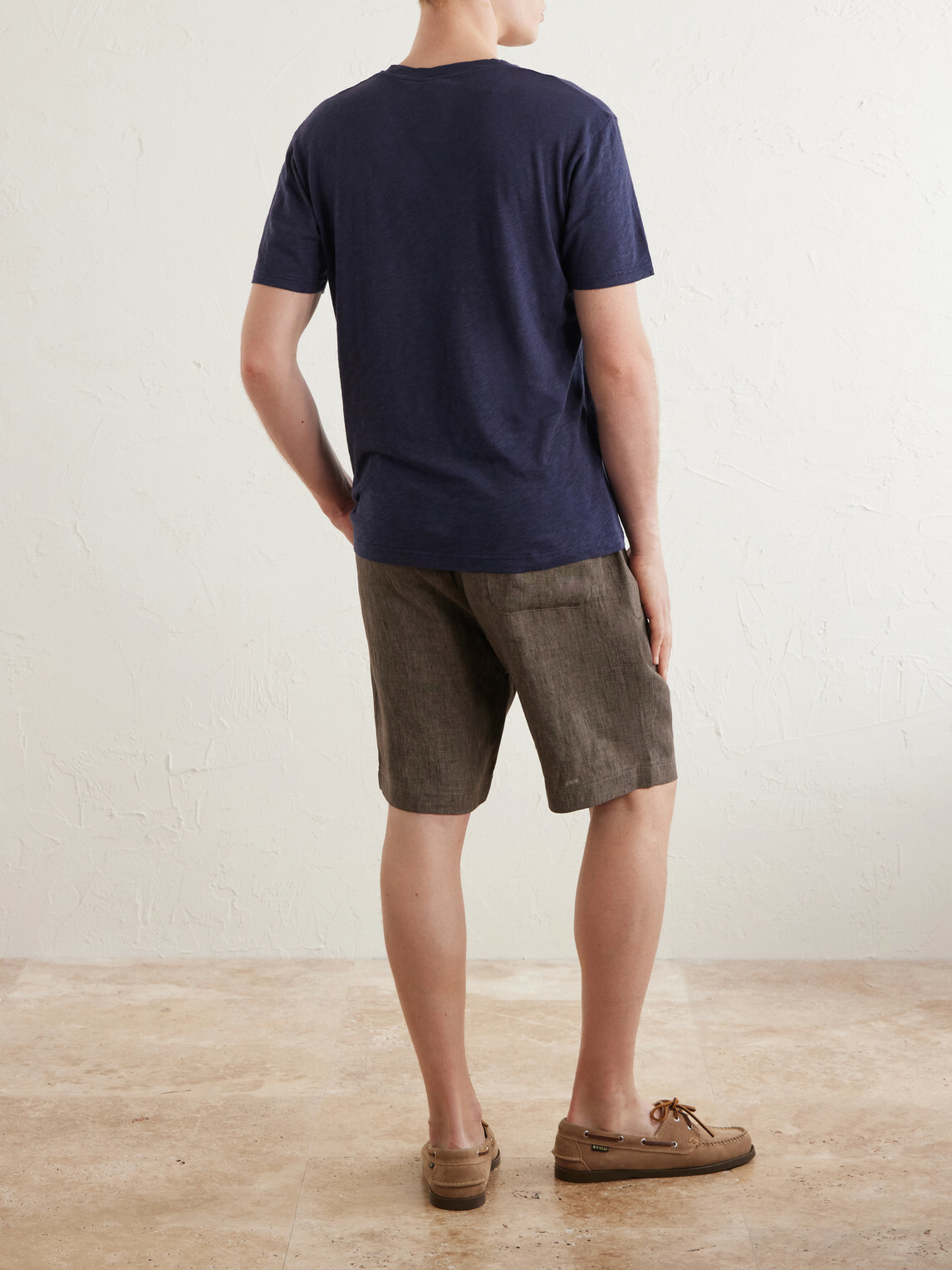 Sunspel - Cotton and Linen-Blend T-Shirt - Blue