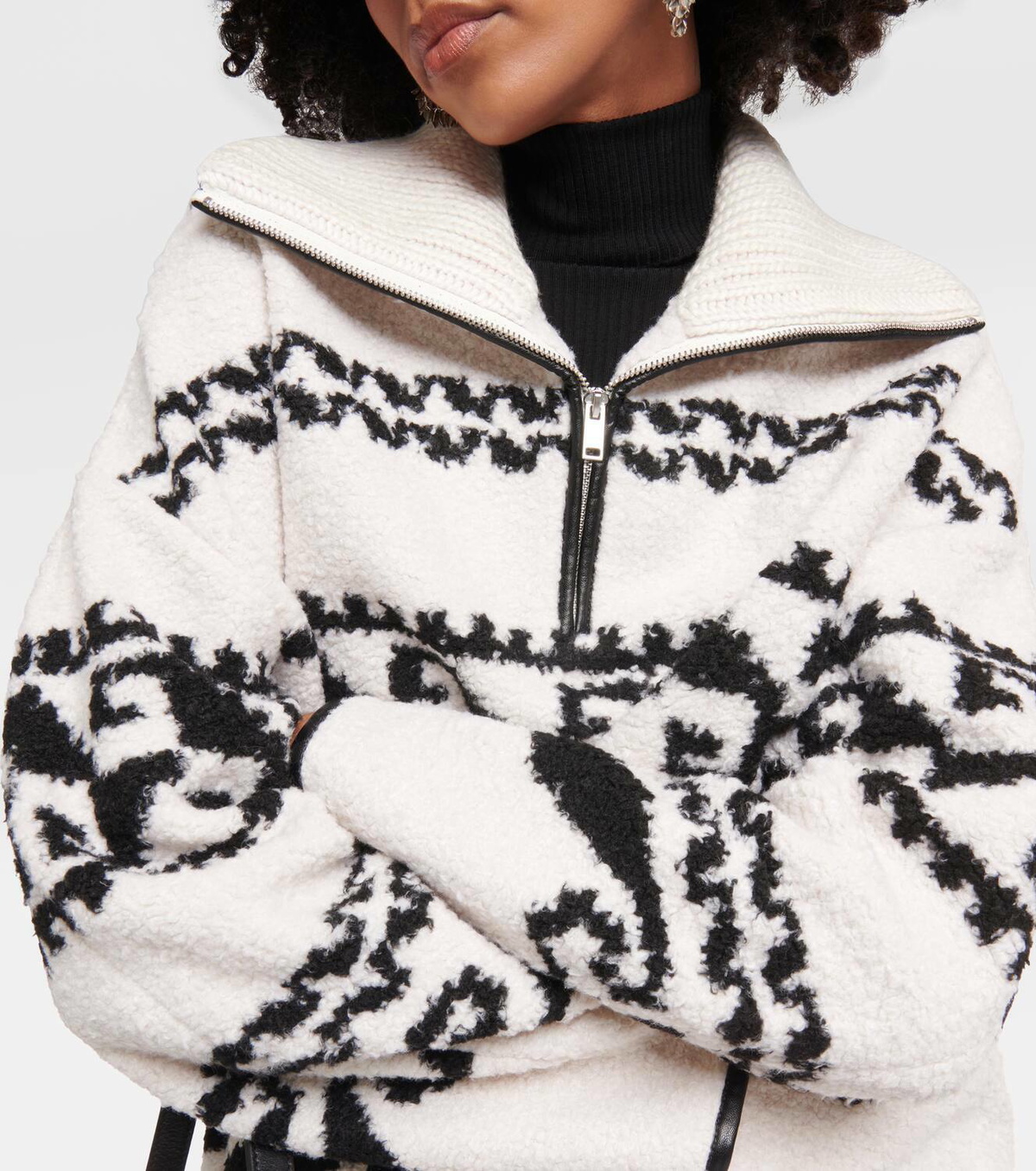 Marant Etoile Marner printed fleece sweater Isabel Marant Etoile