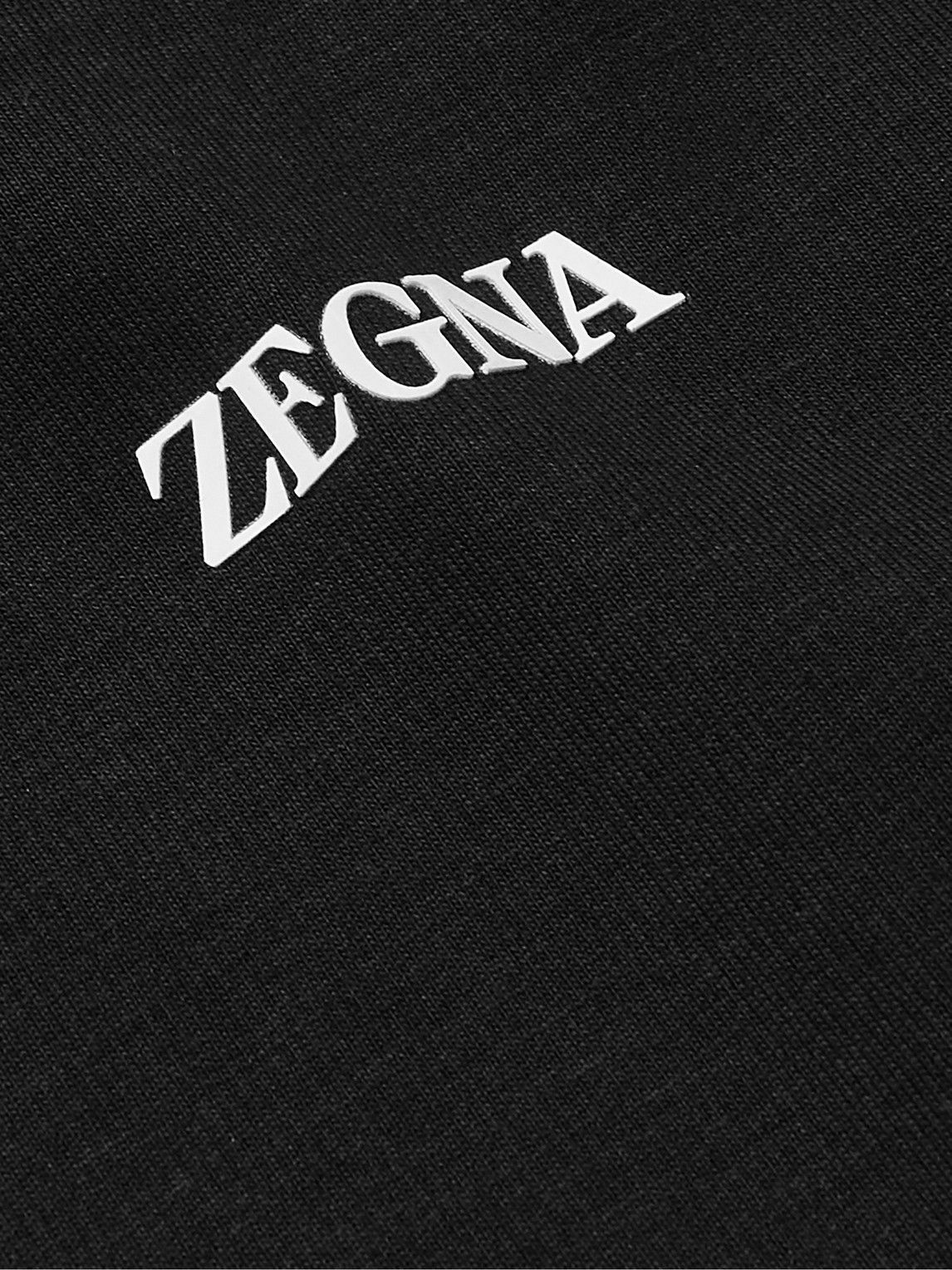 【Zegna】ロゴコットンジャージTシャツ Zegna Logo cotton jersey T-shirt Zegna