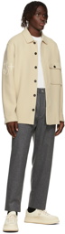 Jil Sander Beige Wool Monogram Jacket