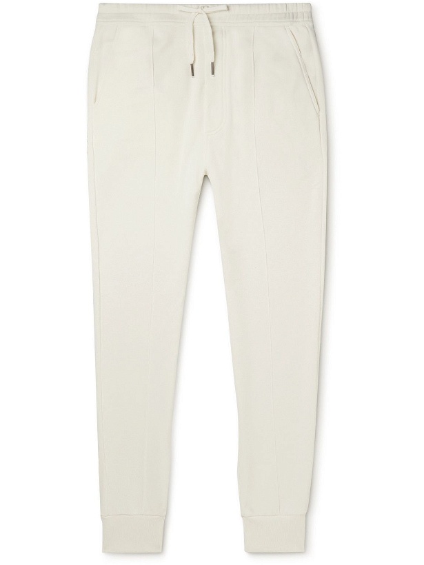 Photo: TOM FORD - Tapered Jersey Sweatpants - White