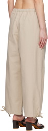 Deiji Studios Beige Drawcord Trousers