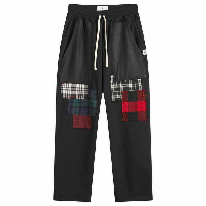 Photo: Junya Watanabe MAN Men's x Reigning Champ Patchwork Pants in Black Mix