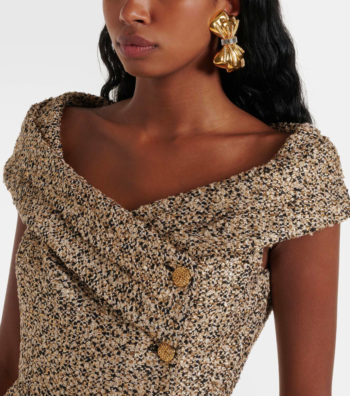 Alessandra Rich Crystal-embellished clip-on earrings