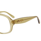 Loewe Eyewear Women's Loewe Curvy Acetate Glasses in Shiny Dark Green 