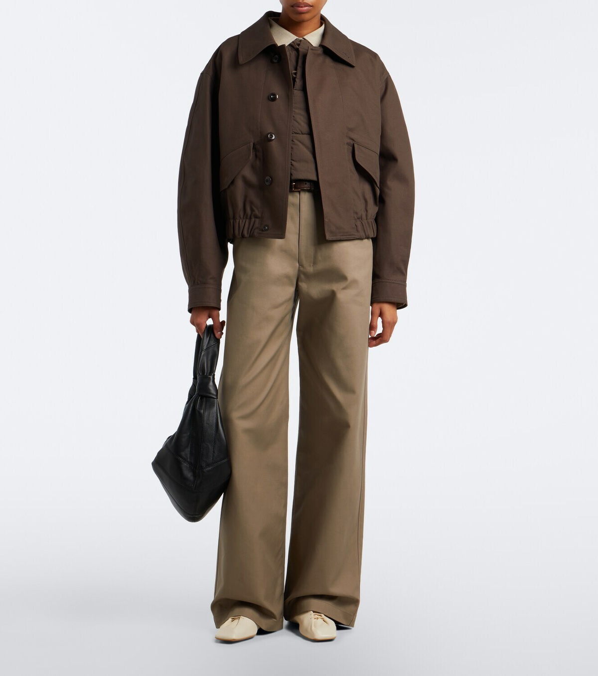 Lemaire Cotton twill wide-leg pants