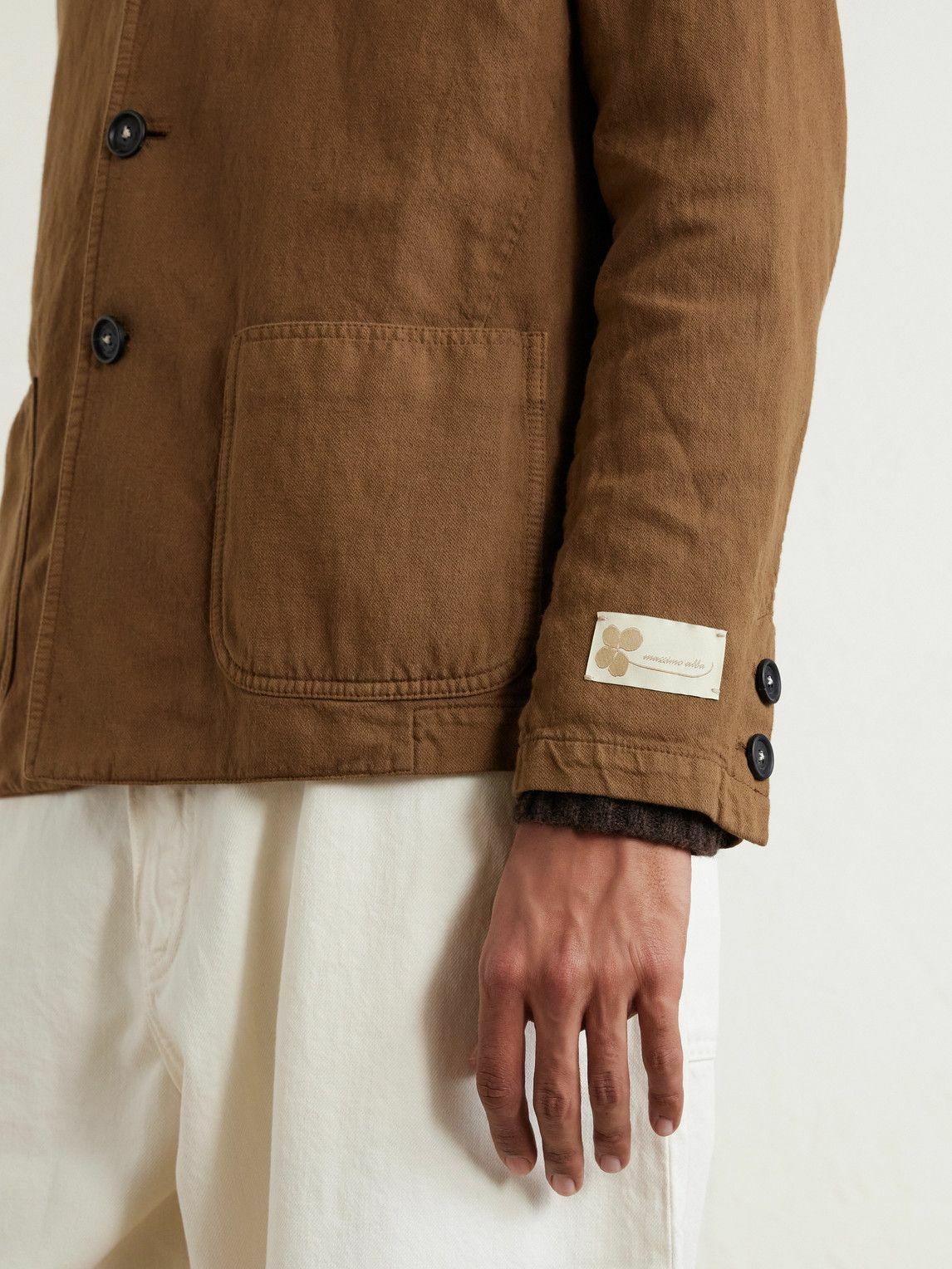 Massimo Alba - Baglietto Cotton and Linen-Blend Blazer - Brown