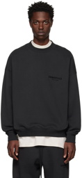 Fear of God ESSENTIALS Black Crewneck Sweatshirt