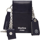 Martine Rose Navy Chain Pouch