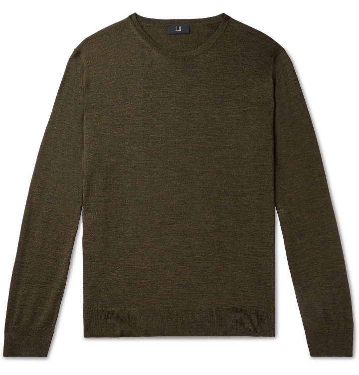 Photo: Dunhill - Mélange Wool Sweater - Green