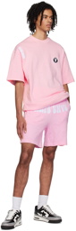 AAPE by A Bathing Ape Pink Patch Shorts