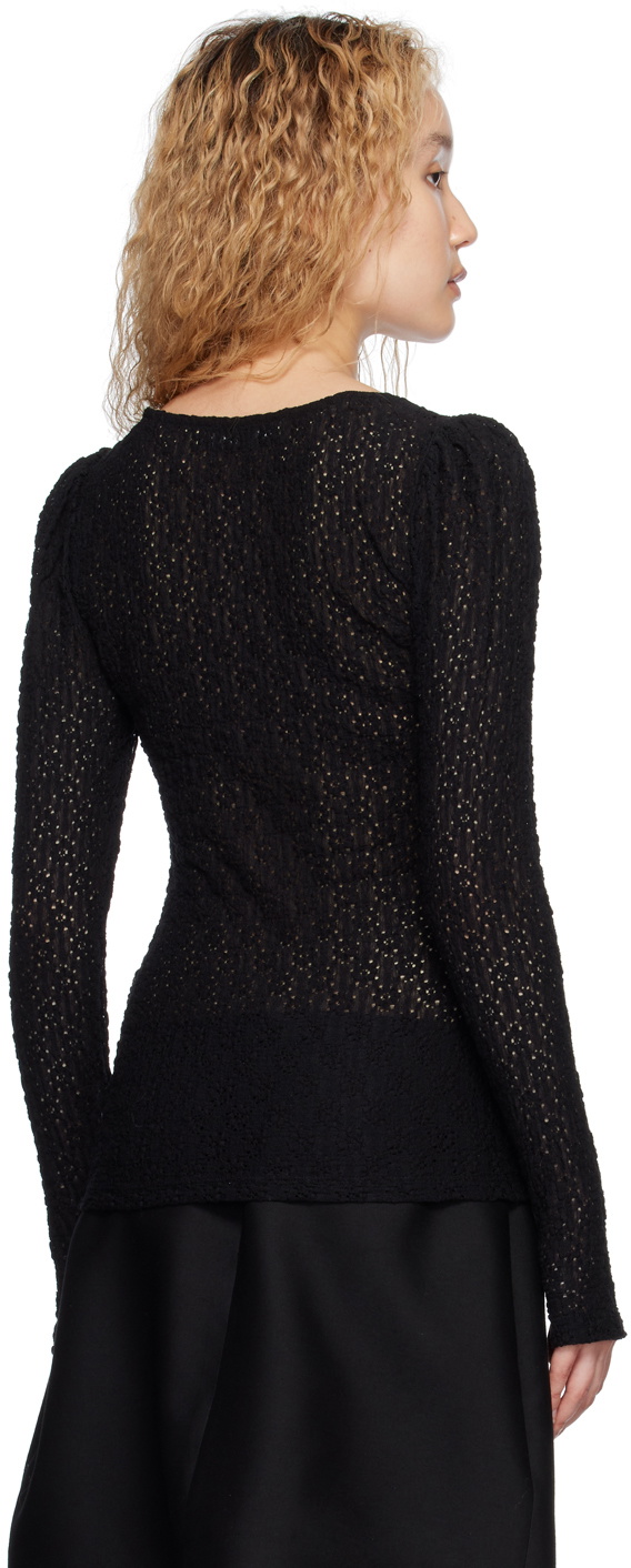 MINJUKIM Black Puff Long Sleeve T-Shirt