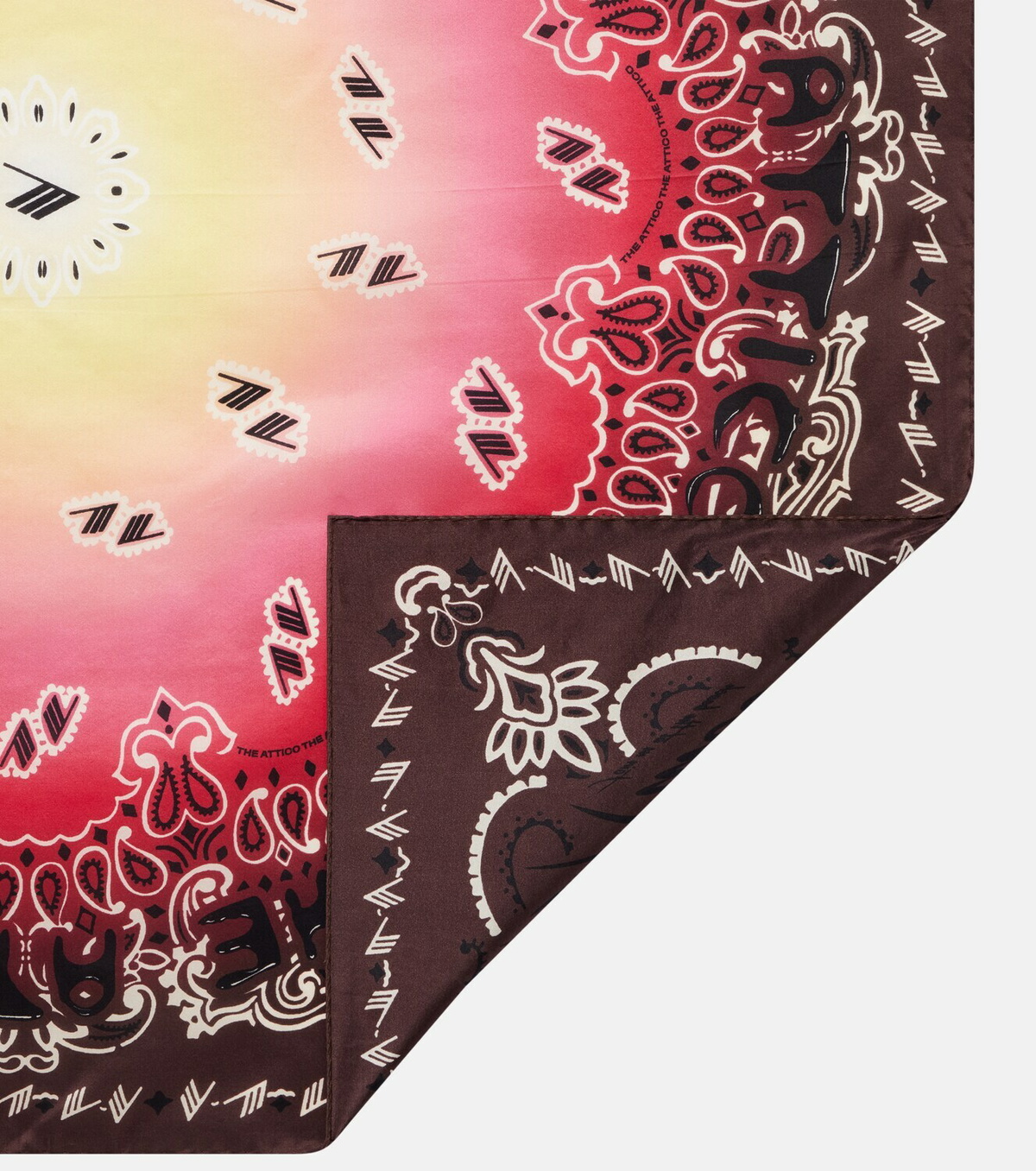 The Attico Printed silk scarf