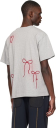 Andersson Bell Gray Ribbon Embroidery Spray T-shirt