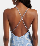 Pucci Angoli draped satin jersey minidress
