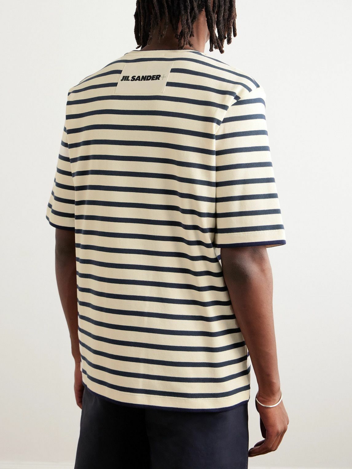 Jil Sander - Logo-Appliquéd Striped Cotton T-Shirt
