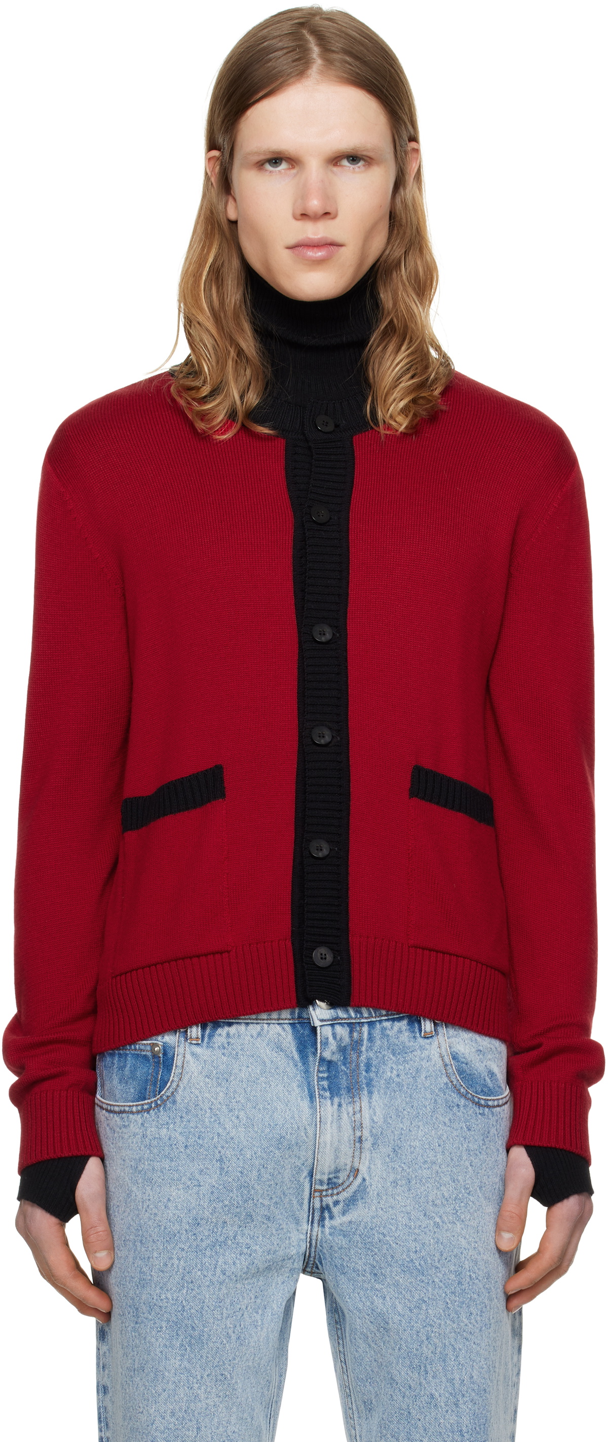 Ernest W. Baker Black & White Mottled Cardigan Ernest W. Baker