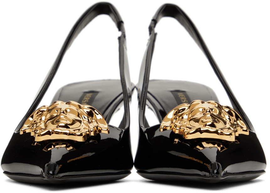 Versace Medusa Patent Slingback Pumps - Bergdorf Goodman