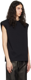 VTMNTS Black Padded Shoulder T-Shirt