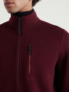 Aztech Mountain - Matterhorn Shell-Panelled Wool Ski Mid-Layer - Burgundy