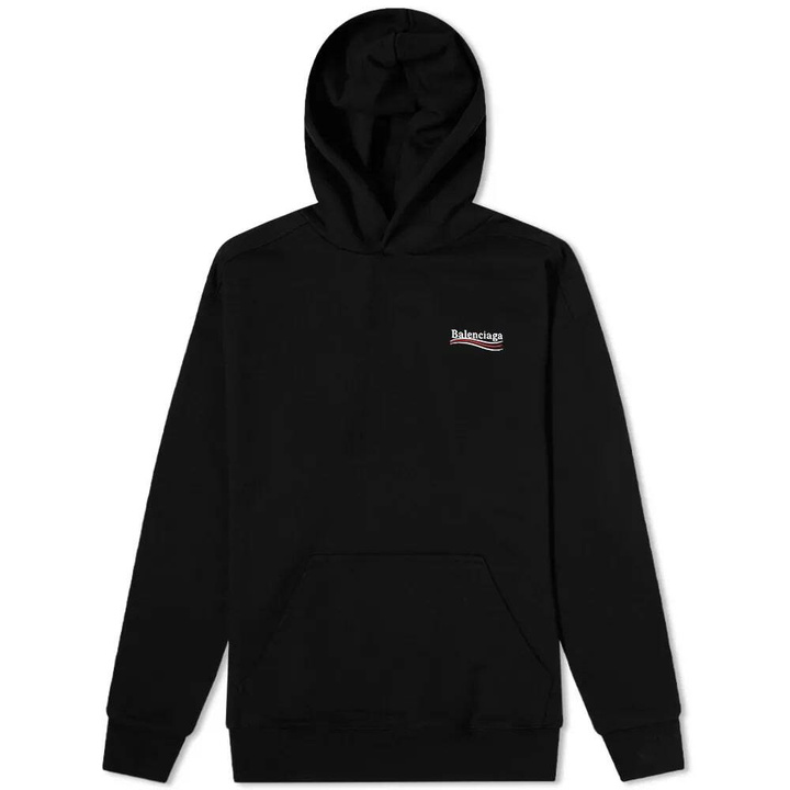 Photo: Balenciaga Men's Oversized Political Campiagn Hoody in Black/White