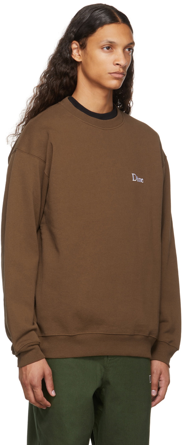 Dime Brown Classic Logo Sweatshirt